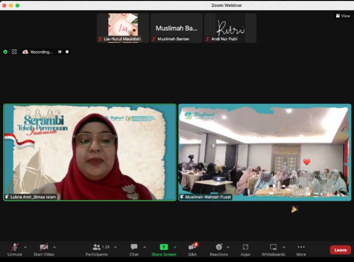 Ditjen Bimas Islam Kemenag RI Bahas Pentingnya Pendidikan bagi Perempuan dalam Serambi Tokoh Perempuan Indonesia Muslimah Wahdah