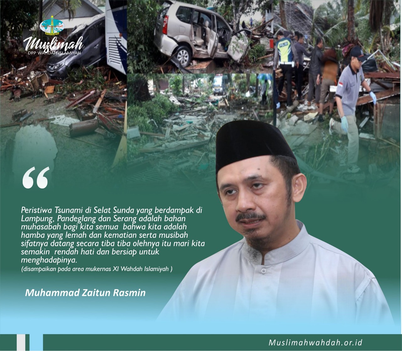 Tsunami di Selat Sunda, Ustadz Zaitun Ajak Seluruh Peserta Mukernas XI Wahdah Islamiyah Bermuhasabah