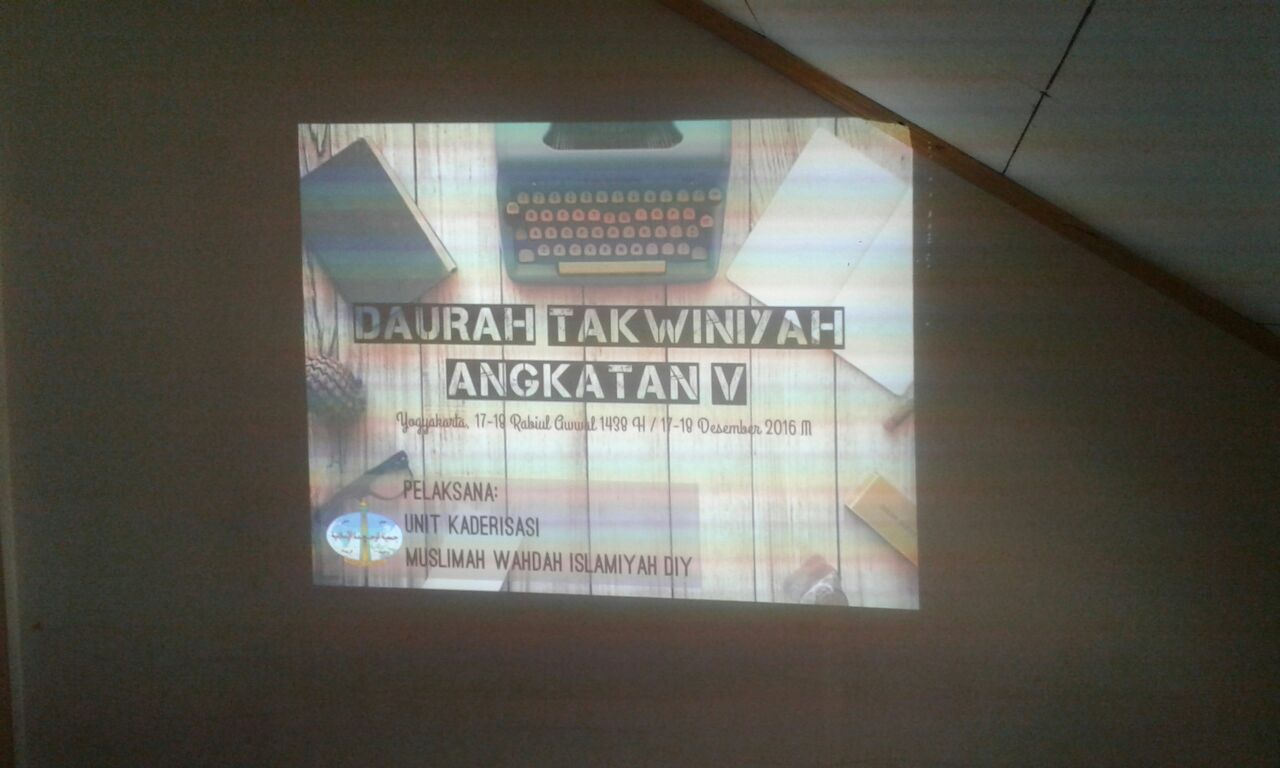 Daurah Takwin MWW DIY