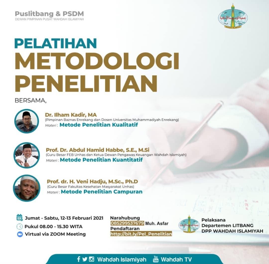 Wahdah Islamiyah Helat Pelatihan Metodologi Penelitian